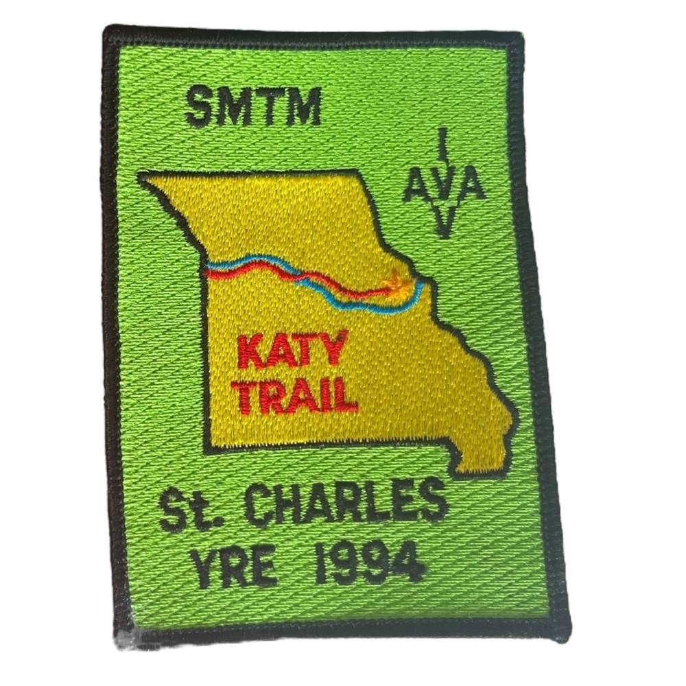 Vintage 1994 Patch Katy Trail Saint Charles MO Missouri IVV AVA Green Yellow